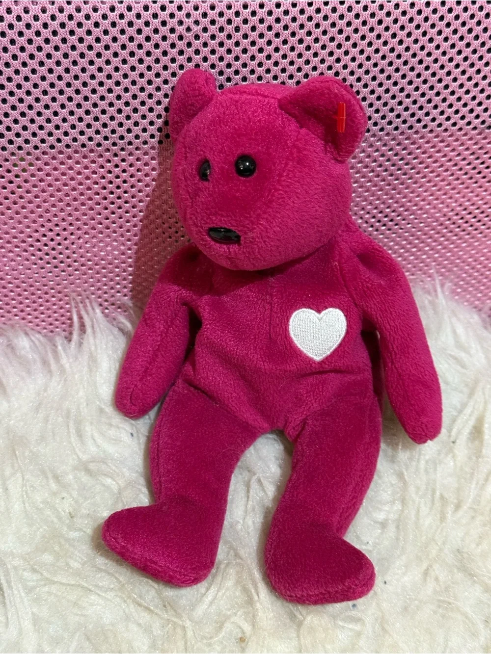 TY Beanie Baby - VALENTINA Red Bear Valentine Valentine's Day Heart Love 1999